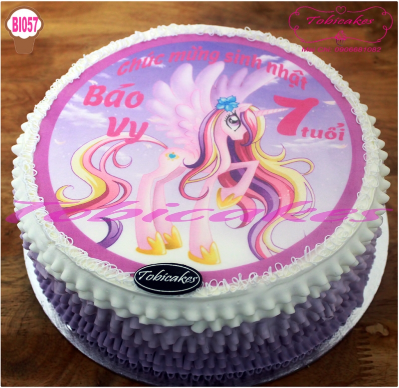 [BI067] BÁNH SINH NHẬT IN ẢNH HÌNH NGỰA PONY