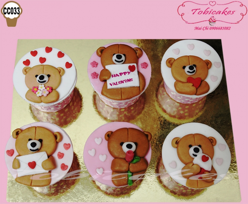 [CC033] CUPCAKES GẤU VALENTINE