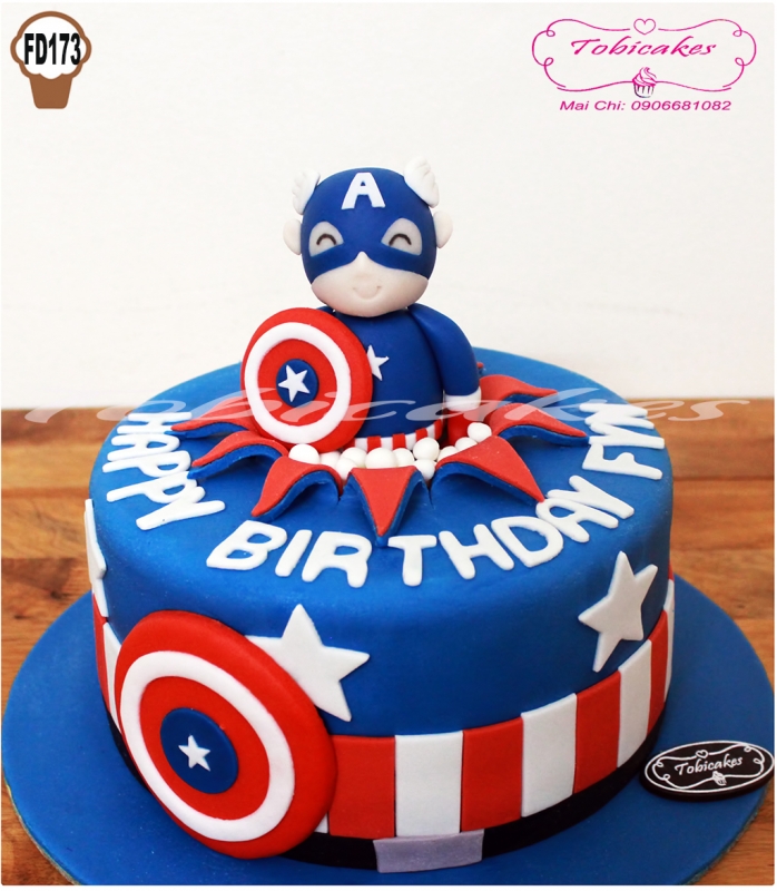 [FD173] BÁNH SINH NHẬT CHỦ ĐỀ CAPTAIN AMERICA